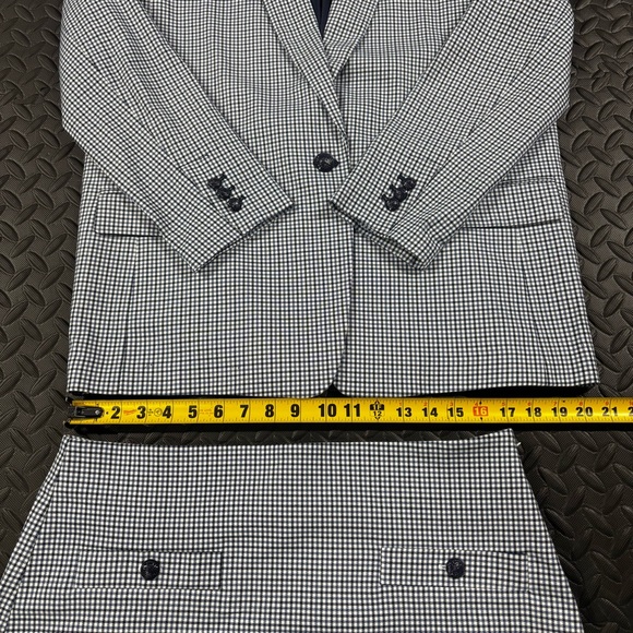 LOFT Houndstooth Blazer & Skirt Set Navy White NWT Mixed Sizes 12 / 14 - Picture 12 of 16